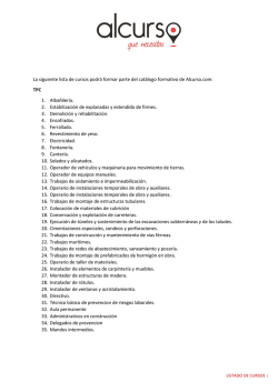 Listado de cursos - Landing Page Alcurso