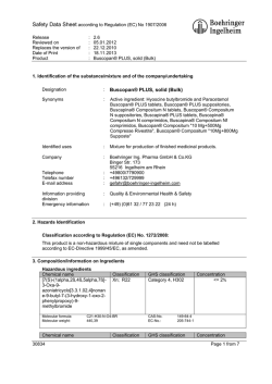 Safety Data Sheet according to Regulation (EC) No 1907