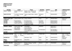 LIBROS DE TEXTO CURSO 2016