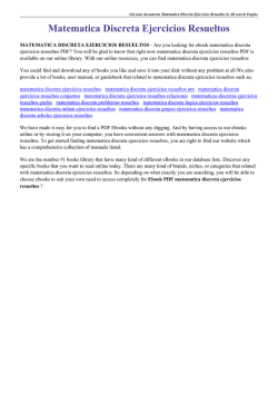 Matematica Discreta Ejercicios Resueltos