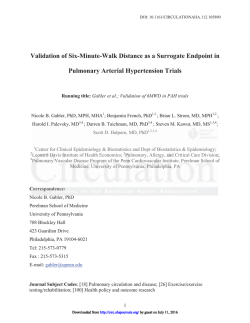 Validation of Six-Minute-Walk Distance as a Surrogate