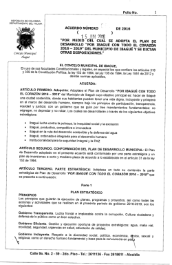 Acuerdo 006 de 15 de Junio de 2016