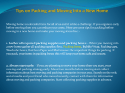 Tips on Packing and Moving Into a New Home