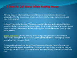 5 Ways to Cut Stress When Moving House