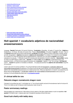 Holt spanish 1 vocabulario adjetivos de nacionalidad answersanswers