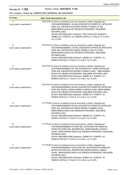 Remate N&ordm;: 1.785 Por Cuenta y Orden de