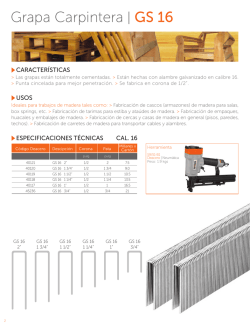 Grapa Carpintera | GS 16