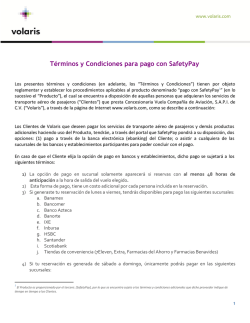 T&eacute;rminos y Condiciones: SafetyPay