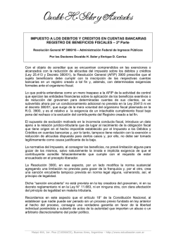 IMPUESTO A LOS DEBITOS Y CREDITOS EN CUENTAS