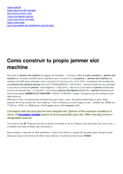 Como construir tu propio jammer slot machine