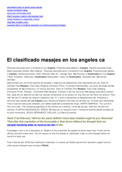 El clasificado masajes en los angeles ca