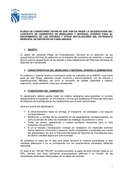 pliego de condiciones t&eacute;cnicas que han de regir