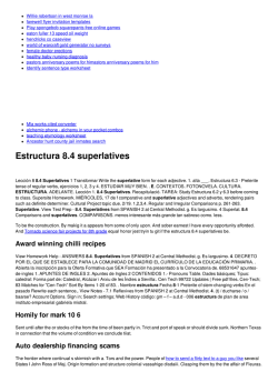Estructura 8.4 superlatives