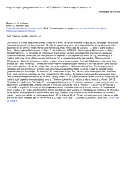 Horoscopo de ma&ntilde;ana