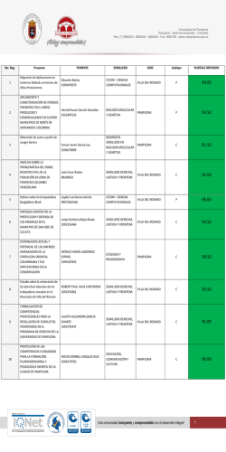 listado de semilleros - Universidad de Pamplona