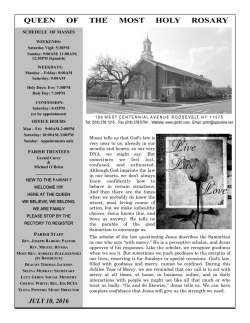 July 10th, 2016 - Queen of the Most Holy Rosary
