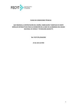 Licitaci&oacute;n p&uacute;blica Fecyt m&oacute;dulos interactivos
