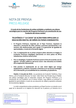 nota de prensa press release