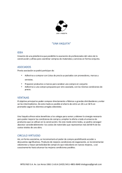 &ldquo;UNA VAQUITA&rdquo; IDEA ASOCIADOS VENTAJAS CIRCULO VIRTUOSO