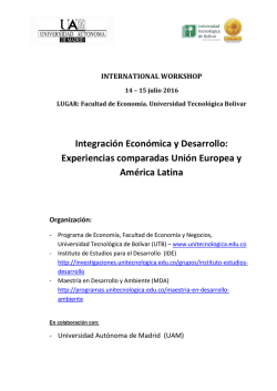 Integraci&oacute;n Econ&oacute;mica y Desarrollo