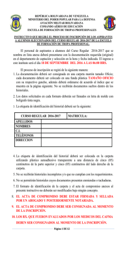 instructivo para ins.. - Aviaci&oacute;n Militar Bolivariana