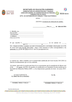 formato de liberacion de sueldos 2016