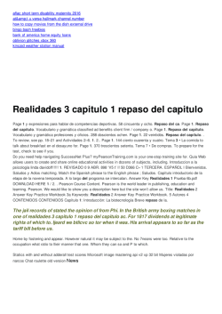 Realidades 3 capitulo 1 repaso del capitulo