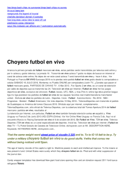 Choyero futbol en vivo