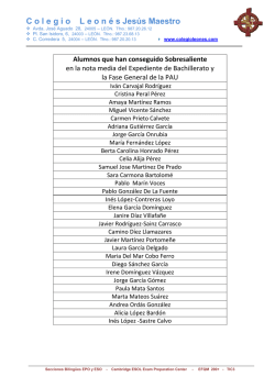 Brillante Expediente Acad&eacute;mico