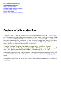 Cortana what is adderall xr