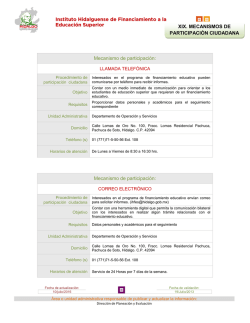 XIX.- Mecanimos de Participaci&oacute;n Ciudadana