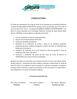 CONVOCATORIA