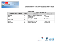 ENVEJECIMIENTO ACTIVO Y FELIZ EN CENTROS NOCHE