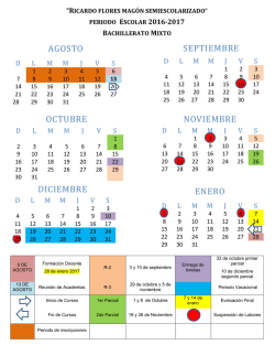 Calendario Escolar 2016 - Ricardo Flores Magon Mixto