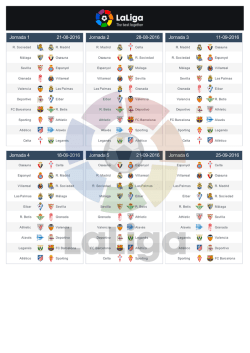 Consulta el calendario completo de la Liga