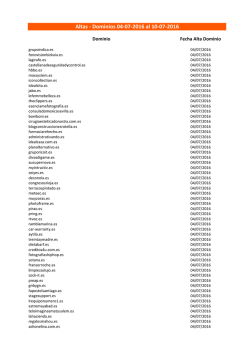 04.07.2016 al 10.07.2016