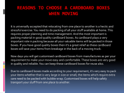 Reasons to choose a cardboard boxes when moving
