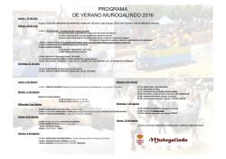 programa de verano mu&ntilde;ogalindo 2016