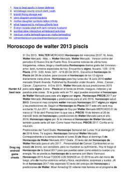 Horoscopo de walter 2013 piscis