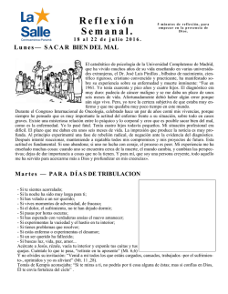 Reflexi&oacute;n Semanal.