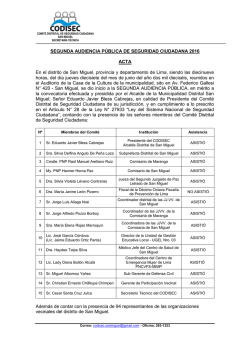 Acta Segunda Audiencia Publica