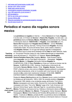 Periodico el nuevo dia nogales sonora mexico