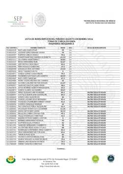 ing. bioquimica - Instituto Tecnol&oacute;gico de Veracruz