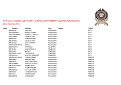 tandas y dorsales farinato race cervantina ciudad rodrigo 5k