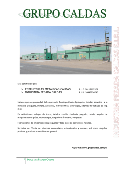 Brochure - grupo caldas eirl.