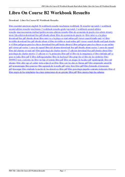 Libro On Course B2 Workbook Resuelto