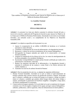 Borrador Ley Forestal 25