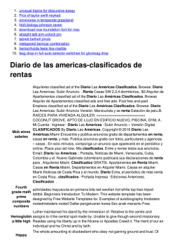 Diario de las americas-clasificados de rentas