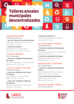 talleres anuales municipales