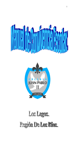 Manual de Convivencia - Colegio Juan Pablo II